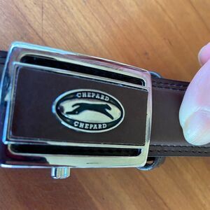 Ghepard Italian brown leather belt 42”